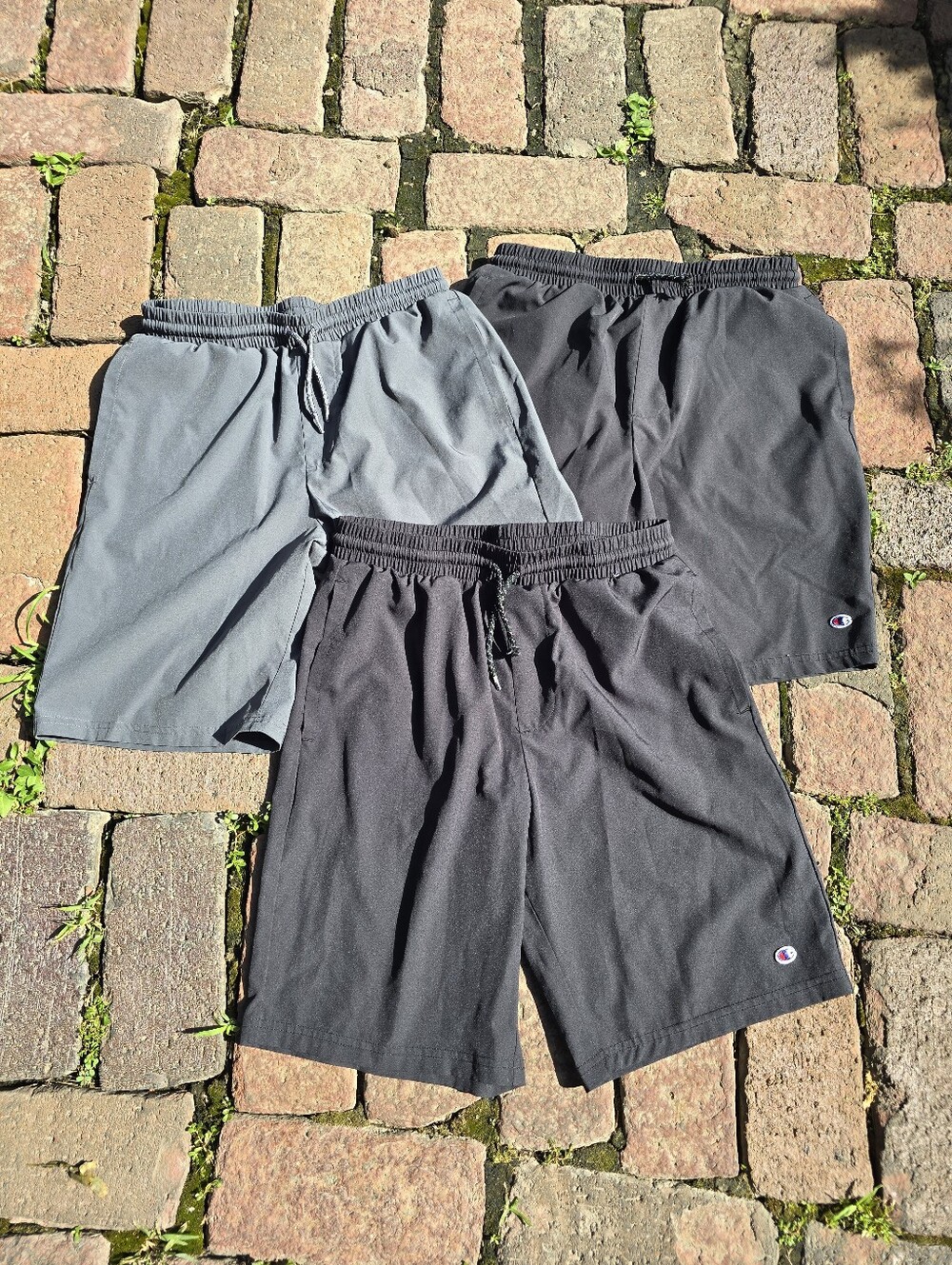 Bundle Of Three Champion Athletic Shorts - 2 Black 1 Gray Boys XL BTS Basic